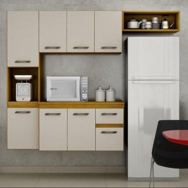 Imagem de Cozinha Compacta Suspensa 8 Portas 1 Gaveta com Tampo Brisa CHF