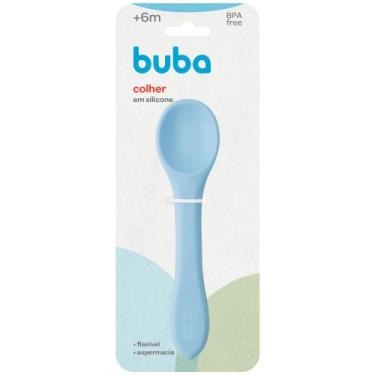 Imagem de Colher Buba Em Silicone Azul
