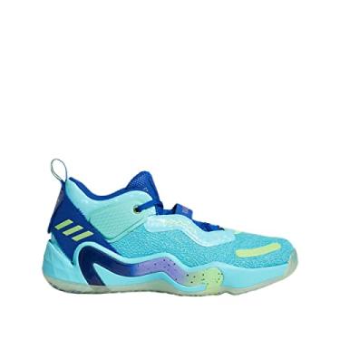 Imagem de adidas Tênis de basquete unissex adulto D.O.N. edição 3, Pulse Aqua/Azul ousado/Ciano brilhante, 10.5 Women/9.5 Men