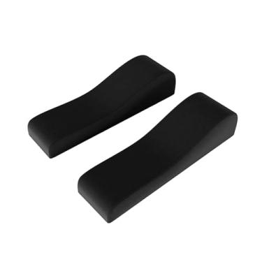 Imagem de MBBTAG Almofadas de espuma viscoelástica para apoio braços em cadeira escritório, almofada ergonómica braços, capas amovíveis e fáceis limpar, cotovelo jogos computador cadeiras secretária(Preto)