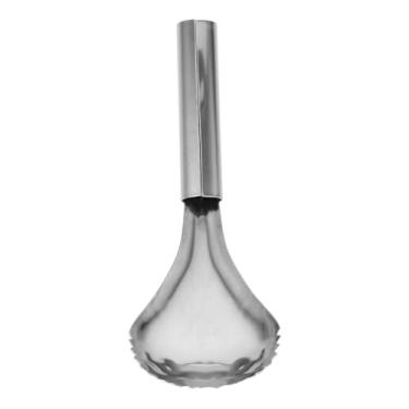 Imagem de UKCOCO Colher de descaroçador de abóbora de aço inoxidável, ferramenta de remoção manual de núcleo para fácil extração de polpa de abóbora, acessório de cozinha compacto para cozinhar frutas e