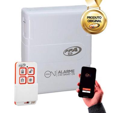 Imagem de Central De Alarme Para Comércio Casa Wifi Ppa Lítio C40 Zonas