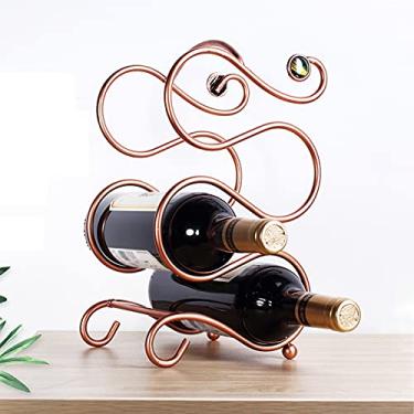 Imagem de zxb-shop Rack de vinho de bancada, prateleira de armazenamento de vinho para armário de despensa pode conter 4 garrafas, 4 garrafas, bancada de aço inoxidável, suporte de armazenamento de vinho tinto