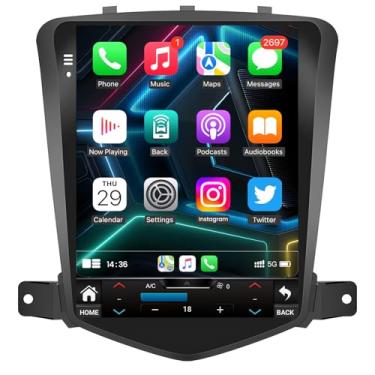 Imagem de Rádio estéreo veicular para Chevrolet Cruze 2009-2015: 5G WiFi IPS tela sensível ao toque sem fio CarPlay Andriod Auto 1080P Backup Camera Controle de volante Bluetooth 5.0 FM Navegação GPS