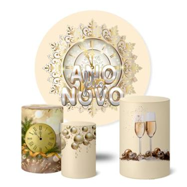 Imagem de Trio Capas Cilindro + Painel Sublimado Festa 1,50m Ano Novo (K1ANV023)