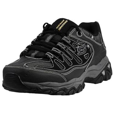 Imagem de Skechers Men Afterburn Memory-Foam Lace-Up Sneaker, Black/Black, 8.5 W US