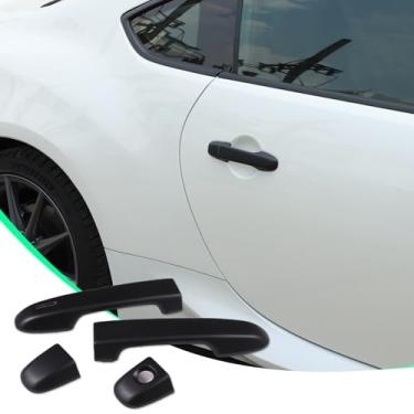 Imagem de Capas de maçaneta de porta compatíveis com Toyota 86 2012 e superior/Subaru BRZ 2012 e superior, carcaça de proteção de alças externas de carro, com botões de entrada inteligente (estilo A)
