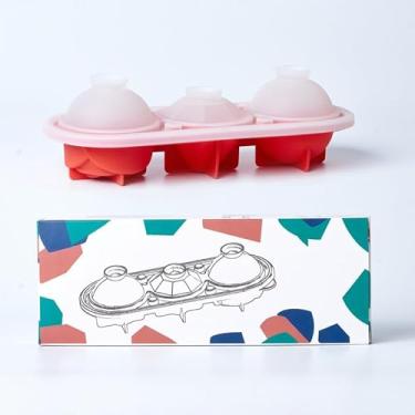 Imagem de Bandeja para cubos de gelo, bandeja de gelo para freezer com tampa, bandejas de gelo de silicone para congelamento