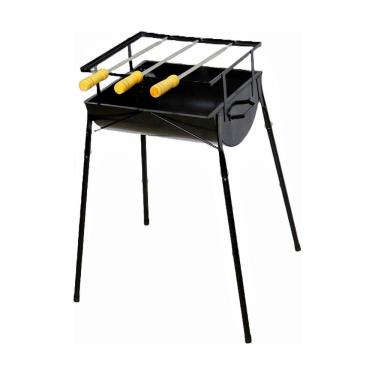 Imagem de Churrasqueira Com Pé Aço 3 Espeto Ab 75x36x30cm