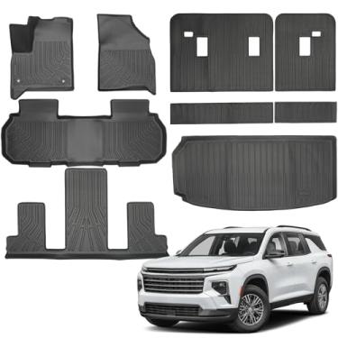 Imagem de Tapetes de chão, forro de carga e conjunto de carga de assento adequado para 2025 2026 Buick Enclave & 2024-2026 GMC Acadia e Chevy Chevrolet Traverse 7 assentos 2024-2026 acessórios de tapete de
