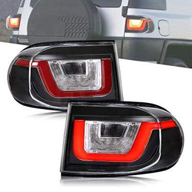 Imagem de Luzes traseiras VLAND compatíveis com Toyota FJ Cruiser 2007-2015, conjunto de luzes traseiras com seta âmbar, 1 par