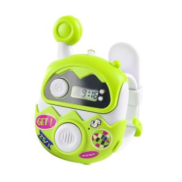 Imagem de Ysyqkn Relógio Walkie-Talkie Infantil com Lanterna, Versátil, Portátil, Leve, Brinquedo para Atividades Ao Ar Livre, Walkie-Talkie de Pulso para Crianças, Pr, Verde