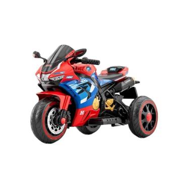 Imagem de Mini Moto Esportiva Elétrica Infantil, Vermelha, Bateria Recarregável, para Crianças 3+ Anos, Suporta até 30kg, 68x44x35cm