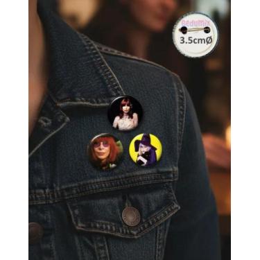 Imagem de Botton GEDUMIX Rita Lee Rock 1.0 - 3 Peças, 3.5cmØ Alfinete