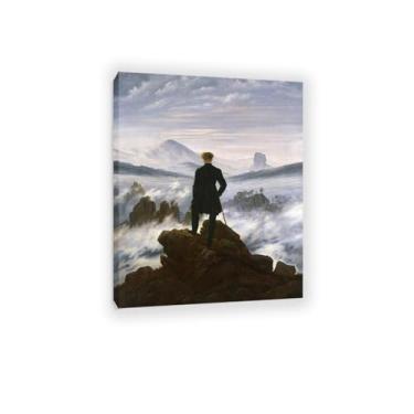 Imagem de O caminhante acima do mar de neblina por Caspar David Friedrich Impressões em tela Well Decor The World Classic Art Reproduções de arte grande giclee arte de parede para sala de estar decoração de