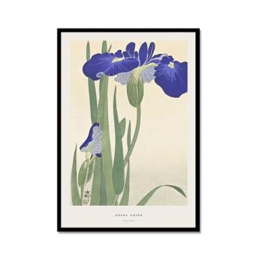 Imagem de Pôster Hasui Kawase Ohara Koson Impressões Katsushika Hokusai Pintura em Tela Onda Japonesa Arte de Parede Hiroshige Imagens para Decoração de Casa (SKU16,12 x 40,6 cm = (30 x 40 cm), Moldura de metal