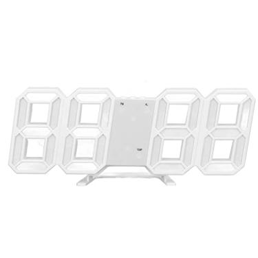 Imagem de Generic 3D LED Relógio de Parede Moderno Minimalista Digital Alarm Timer para Home Office ABSSize 9.1x3.7in para Sala de Estar Quarto (Palavra Azul)