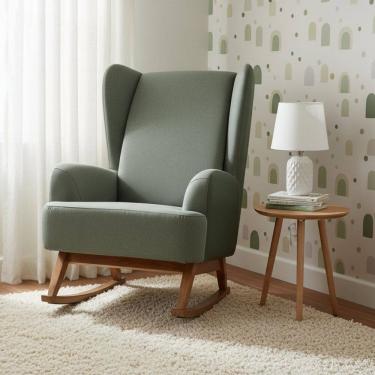 Imagem de Poltrona de Amamentação Balanço Teodora Mescla / Verde