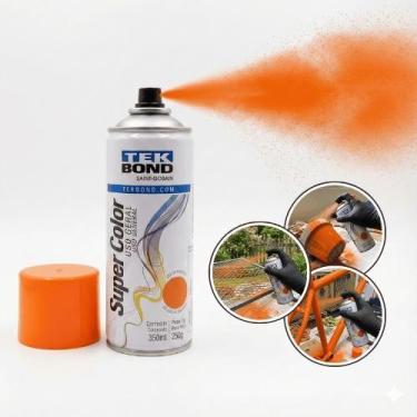 Imagem de Tinta Spray TekBond Laranja Uso Geral 350ml