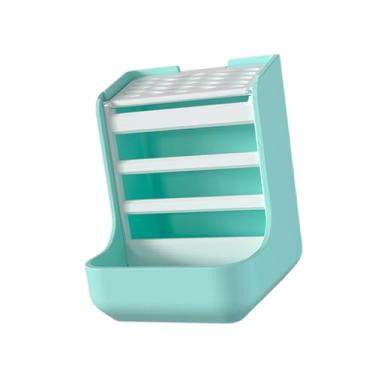 Imagem de Ｂｅｓｇａ Suporte para feno para coelhos, evita tombamentos e reduz o desperdício de comida. Também serve como comedouro para porquinhos-da-índia e hamsters, Azul