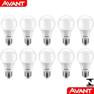 Imagem de Lampada Bulbo Led 9w LUZ BRANCA Kit c10 unidades BIVOLT AVANT KIAN BIL