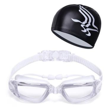 Imagem de Óculos Natação Mergulho Piscina Lentes Transparentes Touca - Hero Band