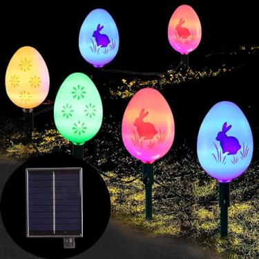 Imagem de Tigrelight 20 Luzes Led Solares Em Formato De Ovo Para Decoração De Jardim, 8 Modos De Iluminação Para Decoração Externa