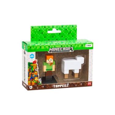 Imagem de Minecraft 3D 2 Bonecos De Ação Colecionáveis Sortidos BR2451 - Multiki