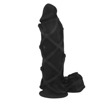 Imagem de Pênis Maciço Dominador em PVC Flexível Atóxico com Ventosa 22 x 6,8cm Preto