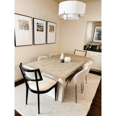 Imagem de Tapete de área de algodão de juta tecido à mão - fio natural - decoração contemporânea de casa de fazenda - tapetes náuticos rústicos para quarto sala de estar (3'x5')