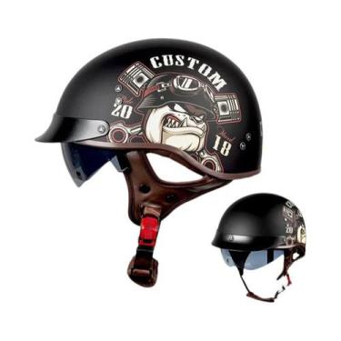 Imagem de Capacete Retro De Motocicleta, Chapéu Protetor Para Esportes Ao Ar Liv