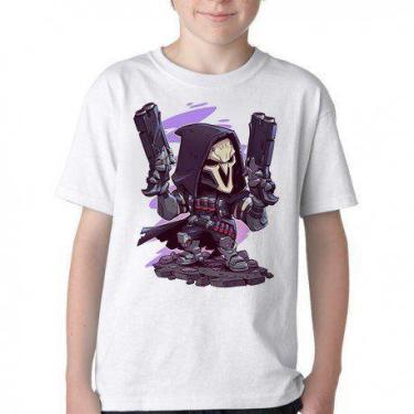 Imagem de Camiseta Infantil ou adulto Reaper Overwatch  Blusa Criança todos tama
