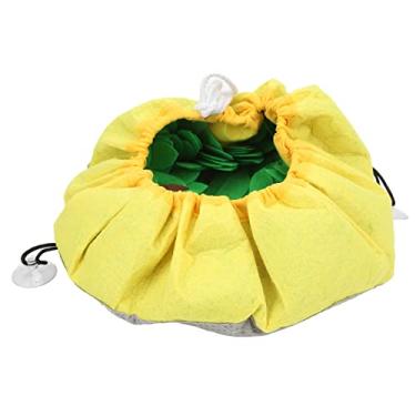 Imagem de Cão sniffing almofada interativa ajustável antiderrapante pet alimentação snuffle esteira para filhote de cachorro gatos alívio do tédio brinquedo educacional pano de feltro (Amarela)