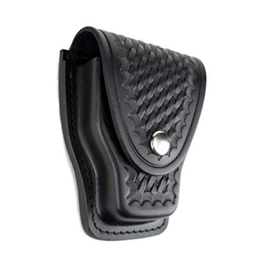 Imagem de Ryno Gear Suporte de algema de couro genuíno (trama de cesta com fecho prateado)