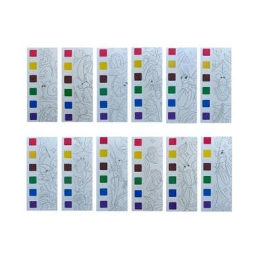 Imagem de Livro De Colorir Com Tinta Aquarela Para Crianças, 12 Páginas, Brinque