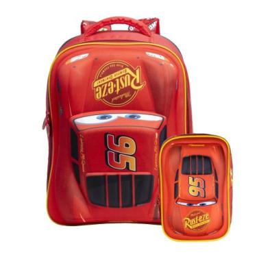 Imagem de Mochila Carros Relâmpago Mcqueen Estojo Box Escolar Infantil - - XERYU