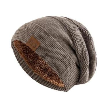 Imagem de Gorro de Inverno Unissex com Forro de Pele - Gorro de Caveira Casual d