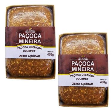 Imagem de Paçoca cremosa gourmet diet tablete 400g la pasta - kit 2 unidades