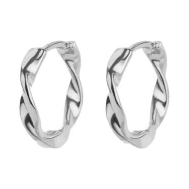 Imagem de Brincos De Argola Quadrados Em Aço Inoxidável Banhados a Ouro Para Mul