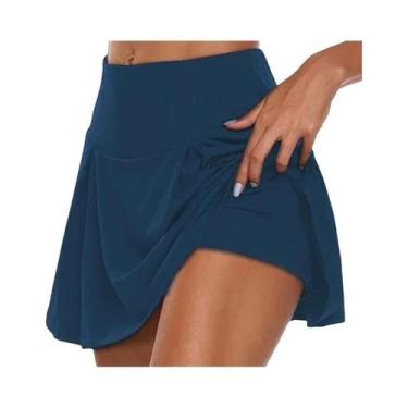 Imagem de Saia Mini De Cintura Alta Para Mulheres, Secagem Rápida, Cor Sólida, P