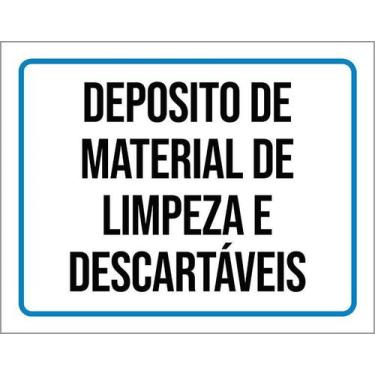 Imagem de Kit 5 Placa Acm Deposito Material Limpeza Descartáveis 18X23 - Sinaliz