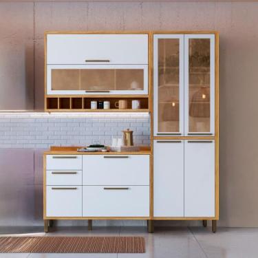 Imagem de Cozinha Modulada Syrah 3 Peças com Adega e 8 Portas 3 Gavetas Ronipa, 