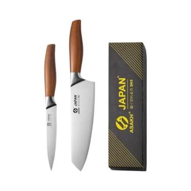 Imagem de Faca De Chef Santoku Japonesa Em Aço Inoxidável, Faca Profissional De 