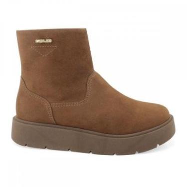 Imagem de Bota Quiz 68-2296-11 Forrada Lã Pelinho Camurça Feminino-Feminino