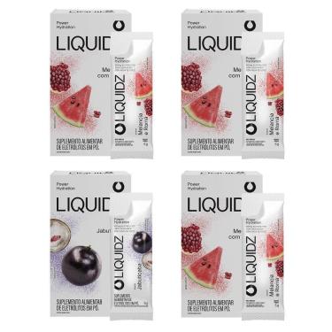 Imagem de LIQUIDZ - Eletrólitos Zero Açúcares - Jabuticaba | Melancia - Kit 4 Caixas - 24 sachês-Unissex