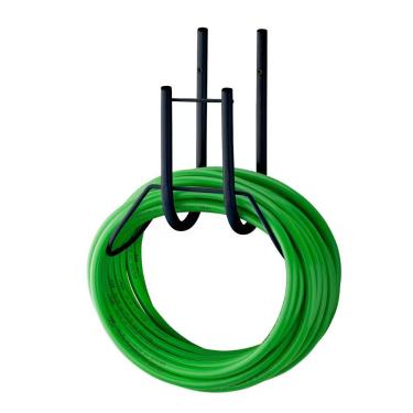 Imagem de Suporte para Mangueira em Tubo de Até 30 Metros Organização de Jardim com Fixação na Parede Preto Utimil Industrial