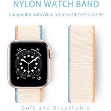 Imagem de Banda de relógio de nylon compatível com Apple Watch 7 Bandas 44mm 4 -