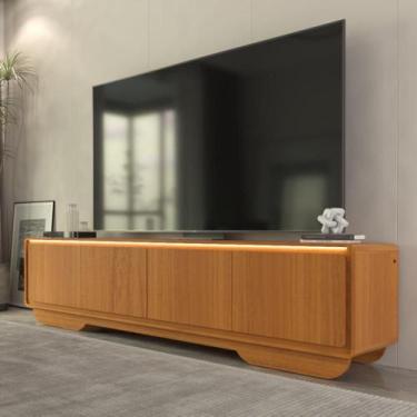 Imagem de Rack Para TV 75 e 85 Polegadas Com Led Arcus Estilo Orgânico 218 cm - 