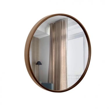 Imagem de Espelho Decorativo Round Externo Marrom 60 Cm Redondo