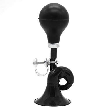 Imagem de Chifre de bolha Coolrunner, chifre de palhaço retrô, chifre de motocicleta infantil, chifre de metal vintage clássico com alto-falante e sirene para carrinho de golfe para veículos e bicicletas, Preto, generic